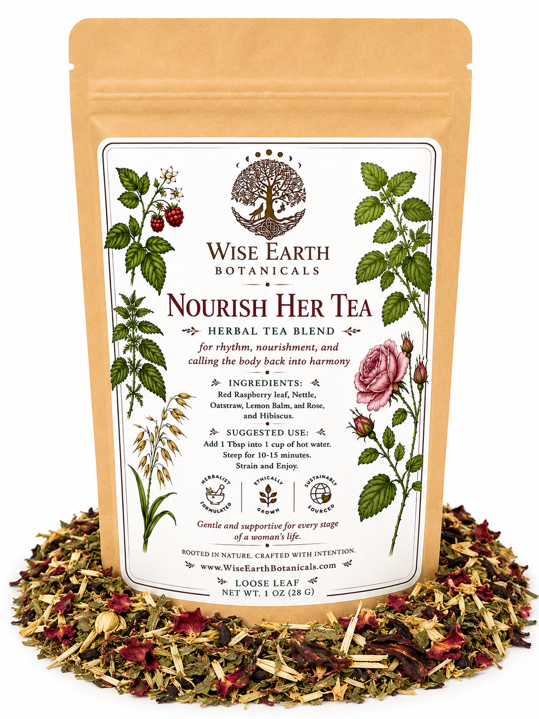 Nourish Her Tea | Organic Women's Wellness Herbal Tea - Image 2